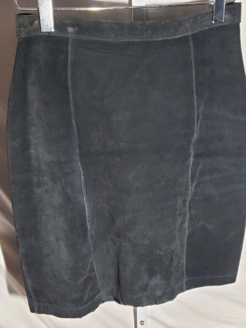 FoxRun Vintage 80s black suede skirt sz 9 - Picture 4 of 16